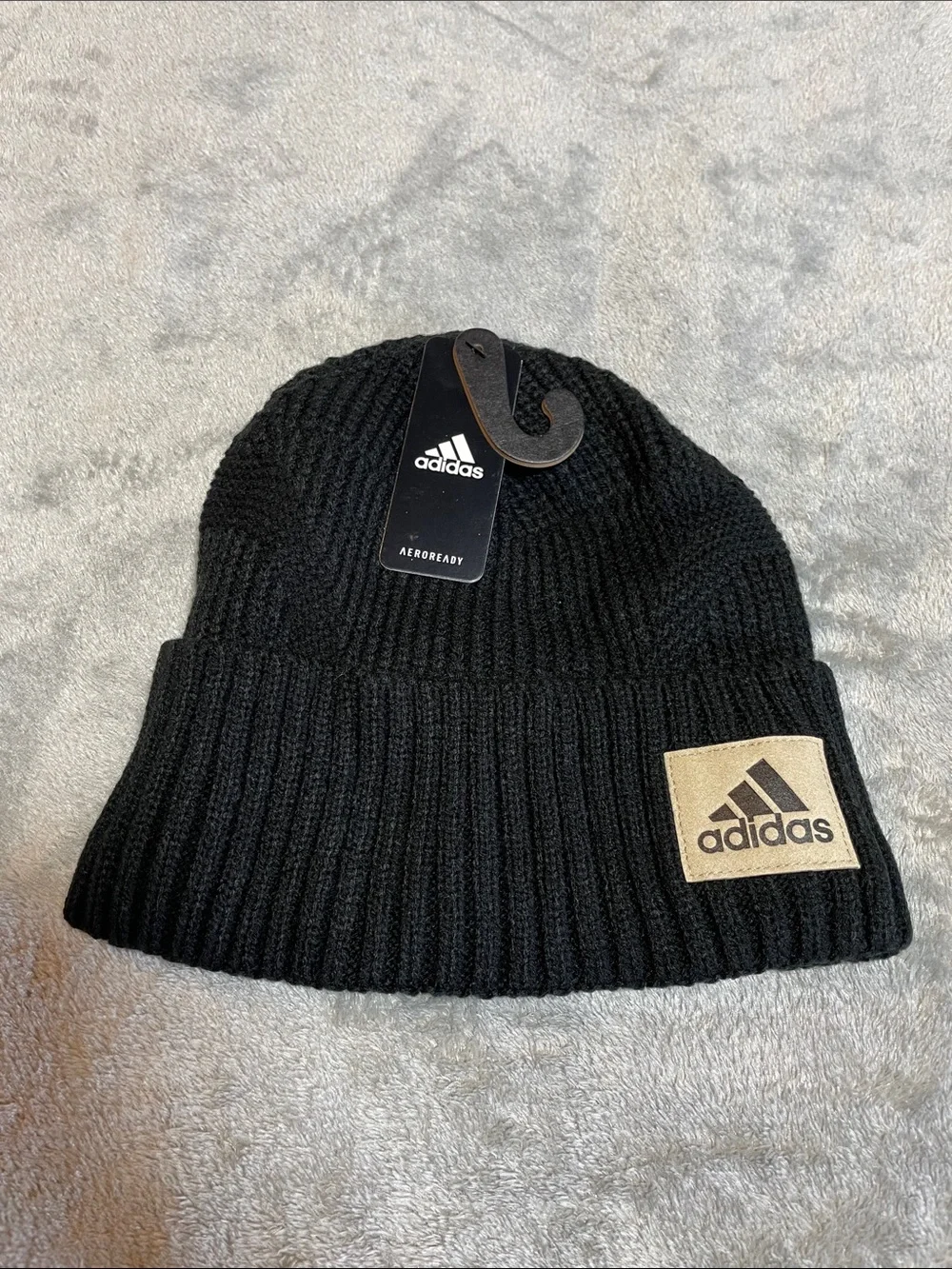 NWT Adidas Rib Knit Cuffed Beanie Hat